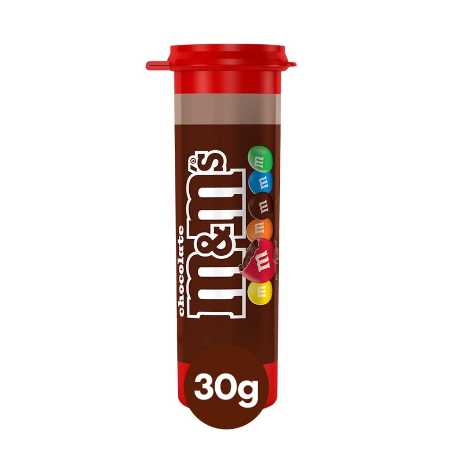 Chocolate M&M ao Leite Tubo 30g - Embalagem com 12 unidades
