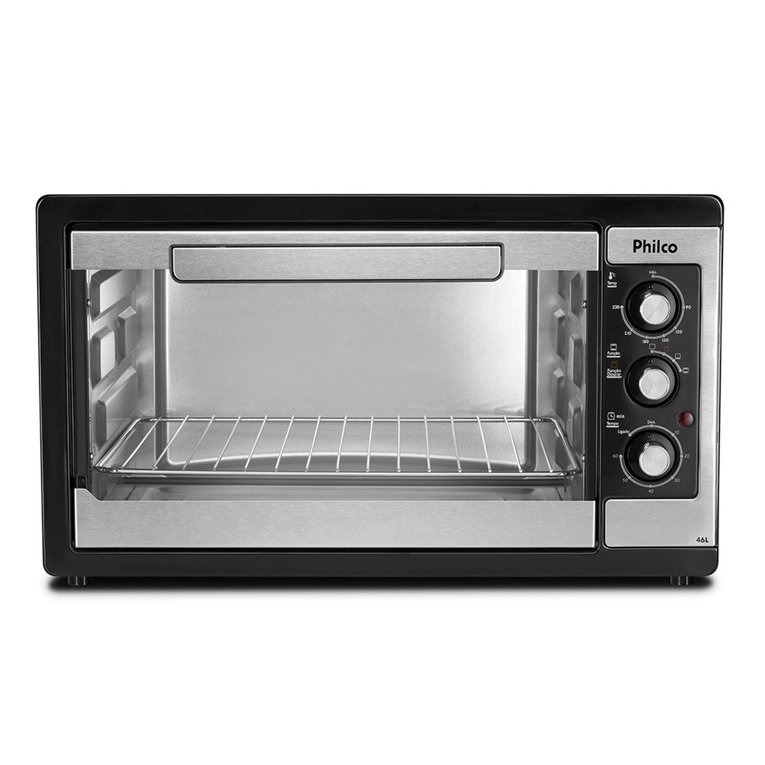 Forno Elétrico Philco 46 L 1500W Preto/Aço Escovado 110V