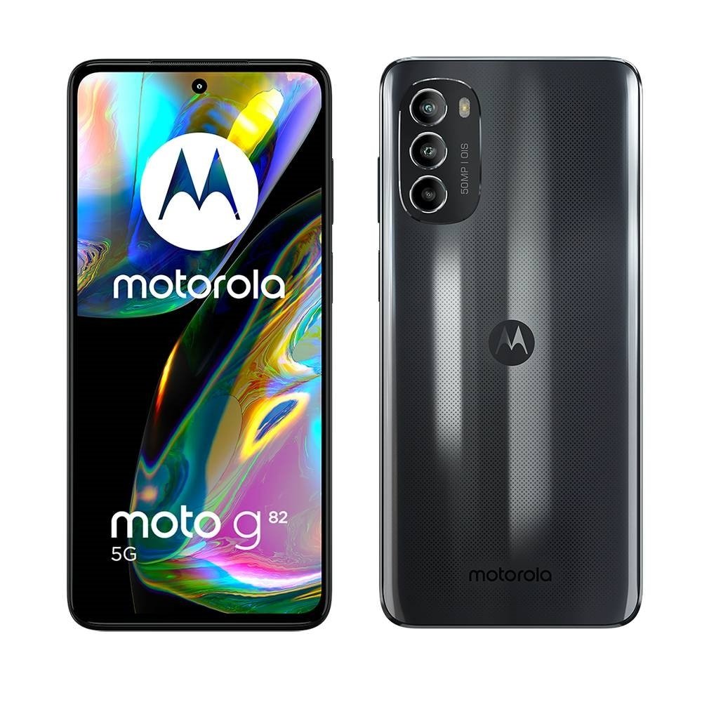 Smartphone Motorola Moto G82, Preto, Tela de 6.6", 5G+Wi-Fi+NFC, And. 12, Câm. Tras. 50+8+2MP, Frontal 16MP, 6GB RAM, 128GB