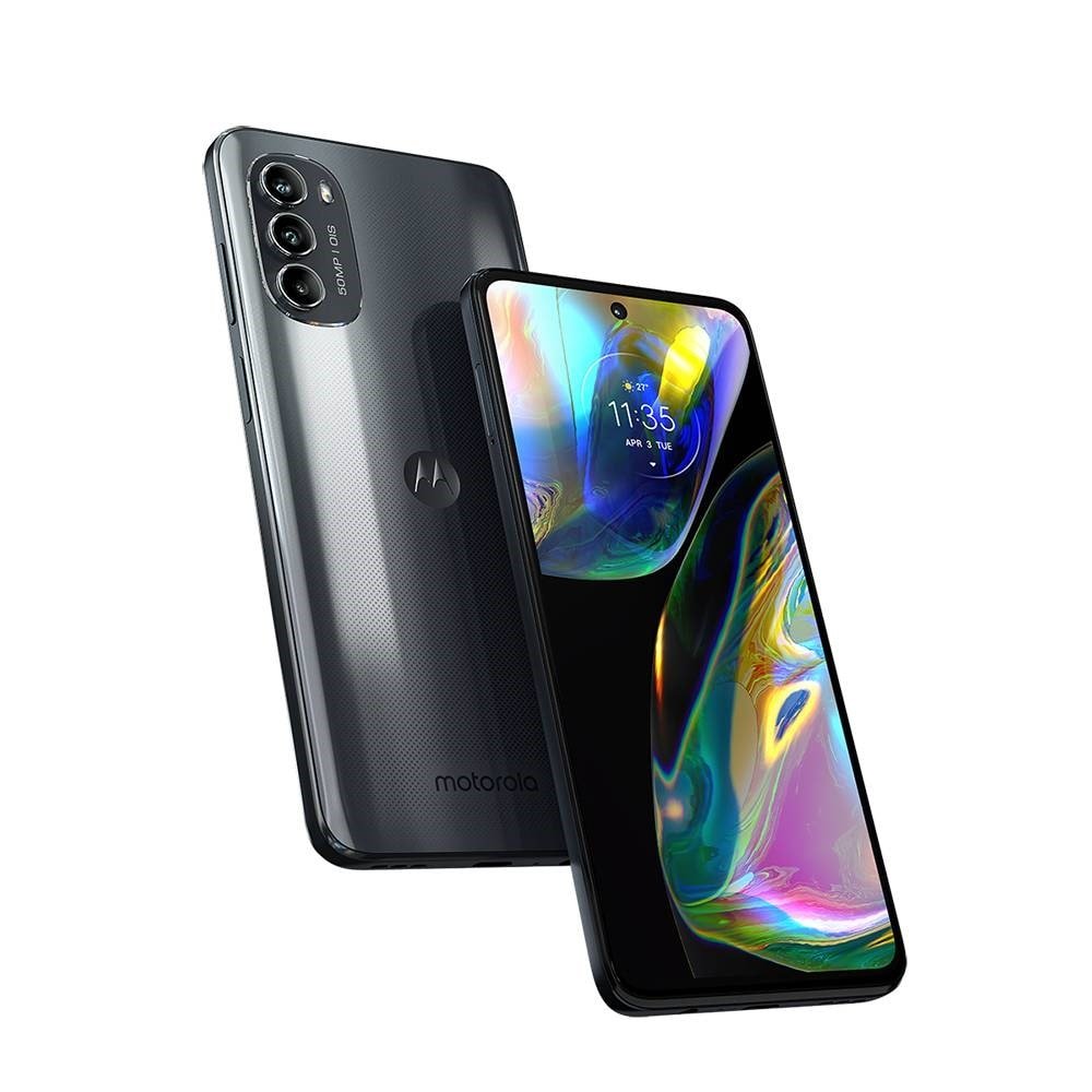 Smartphone Motorola Moto G82, Preto, Tela de 6.6", 5G+Wi-Fi+NFC, And. 12, Câm. Tras. 50+8+2MP, Frontal 16MP, 6GB RAM, 128GB