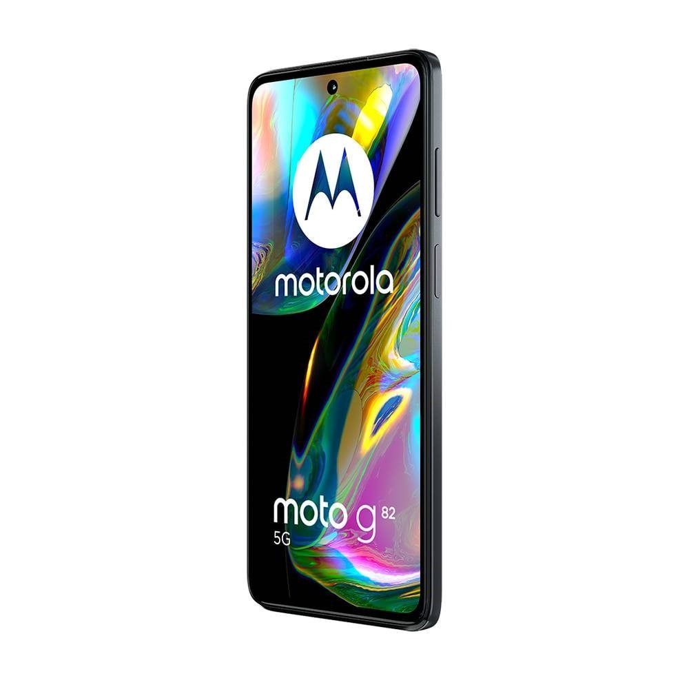 Smartphone Motorola Moto G82, Preto, Tela de 6.6", 5G+Wi-Fi+NFC, And. 12, Câm. Tras. 50+8+2MP, Frontal 16MP, 6GB RAM, 128GB