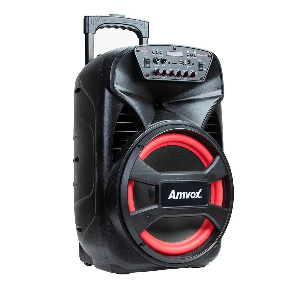 Caixa de Som Amplificada Amvox Viper II - USB/Bluetooth/Bateria, 480W, Bivolt