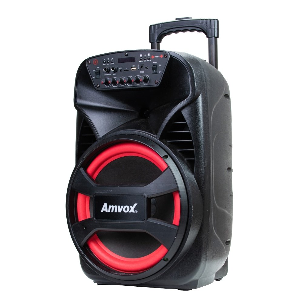 Caixa de Som Amplificada Amvox Viper II - USB/Bluetooth/Bateria, 480W, Bivolt