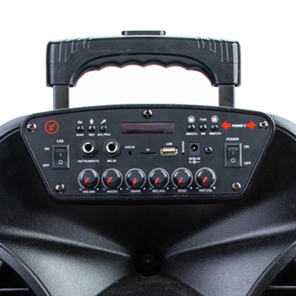 Caixa de Som Amplificada Amvox Viper II - USB/Bluetooth/Bateria, 480W, Bivolt