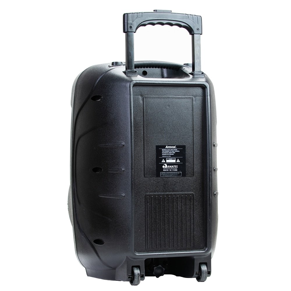 Caixa de Som Amplificada Amvox Viper II - USB/Bluetooth/Bateria, 480W, Bivolt