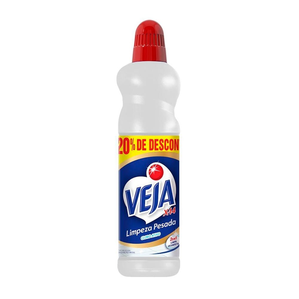 Veja Limpeza Pesada Cloro 500ml - Embalagem com 24 Unidades