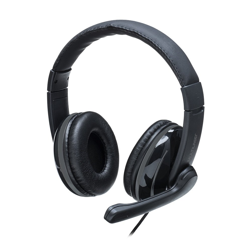 Headset Multilaser Pro PH316, P2, com Adaptador P3, Microfone, Preto