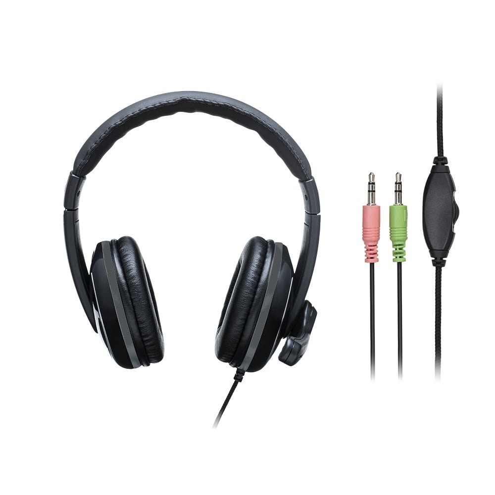 Headset Multilaser Pro PH316, P2, com Adaptador P3, Microfone, Preto