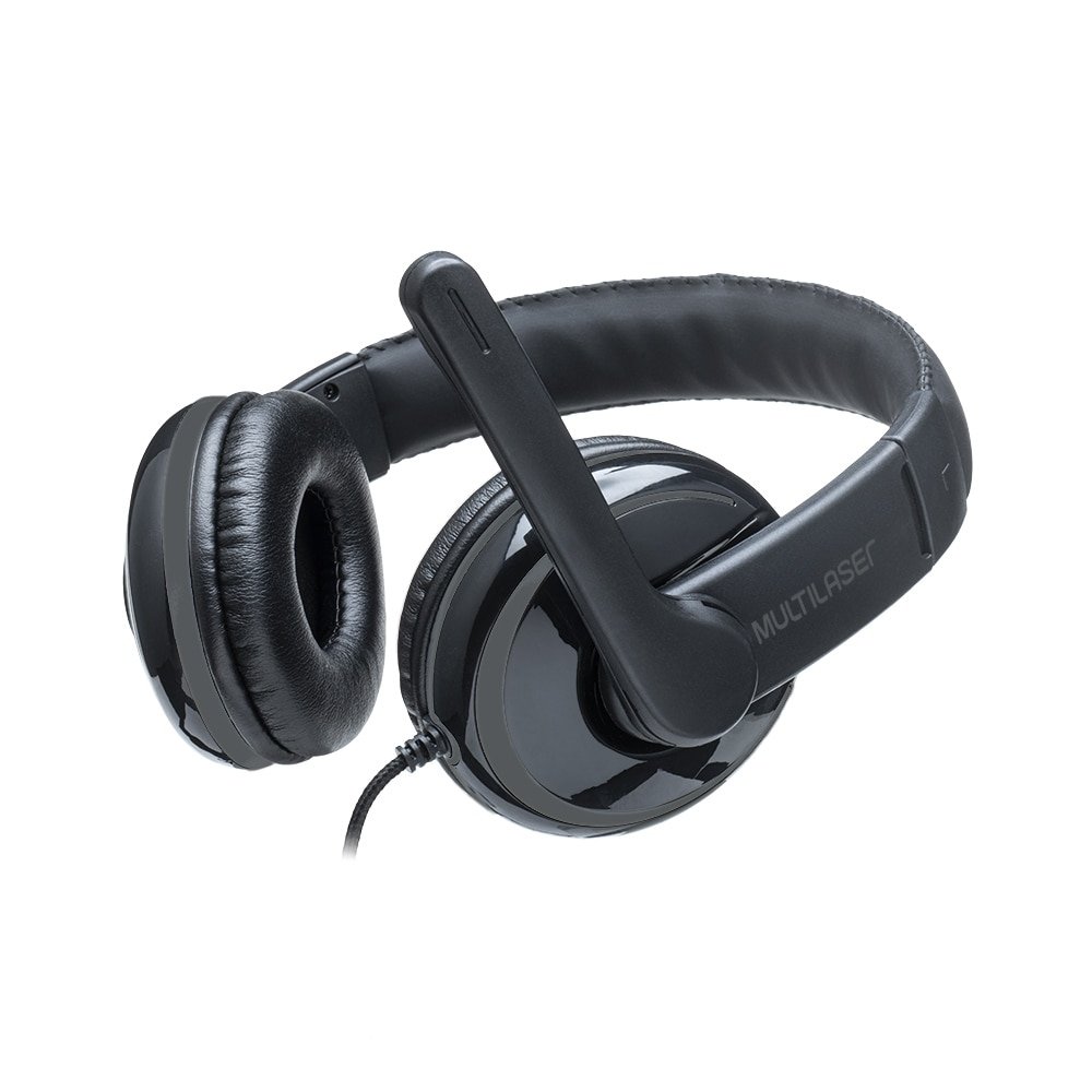 Headset Multilaser Pro PH316, P2, com Adaptador P3, Microfone, Preto