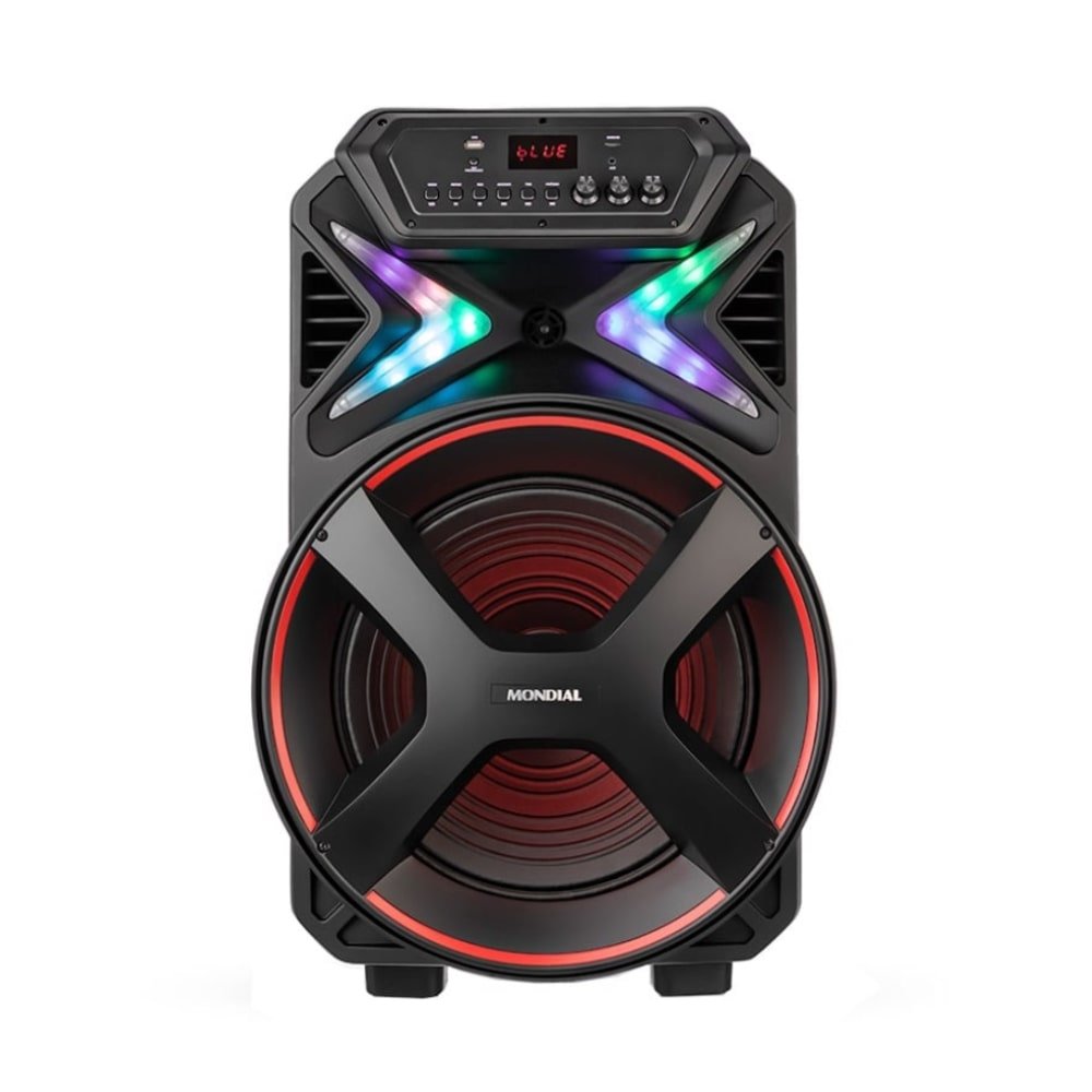Caixa Amplificada Mondial CM700, Bluetooth, USB/SD/AUX/MIC/FM, 700W, Bateria Interna, Bivolt