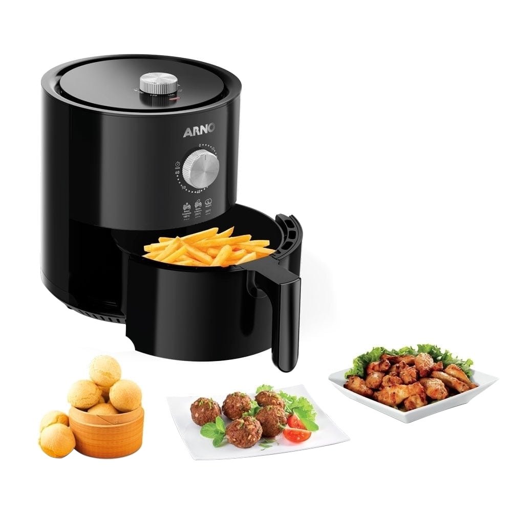 Fritadeira Air Fryer Arno Ultra UFRP - 4,2 Litros, 1620W, Preto, 220V