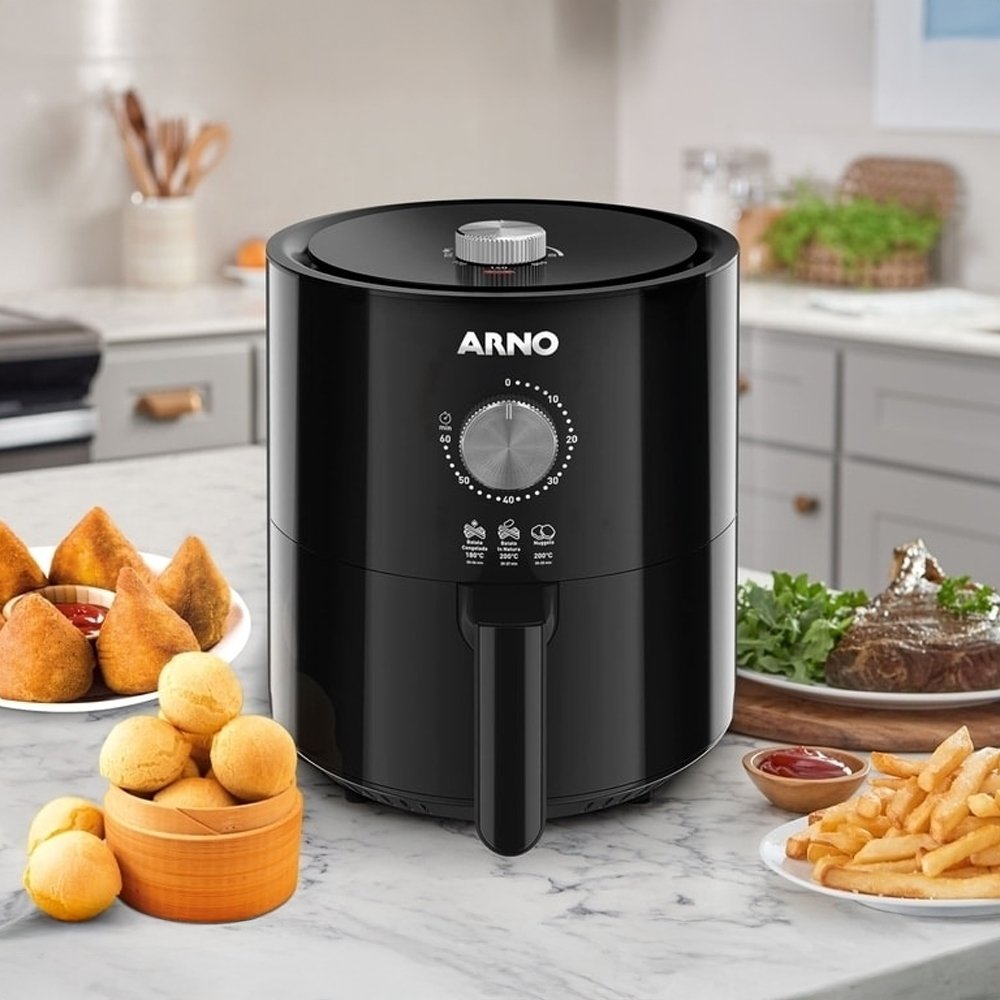 Fritadeira Air Fryer Arno Ultra UFRP - 4,2 Litros, 1620W, Preto, 220V