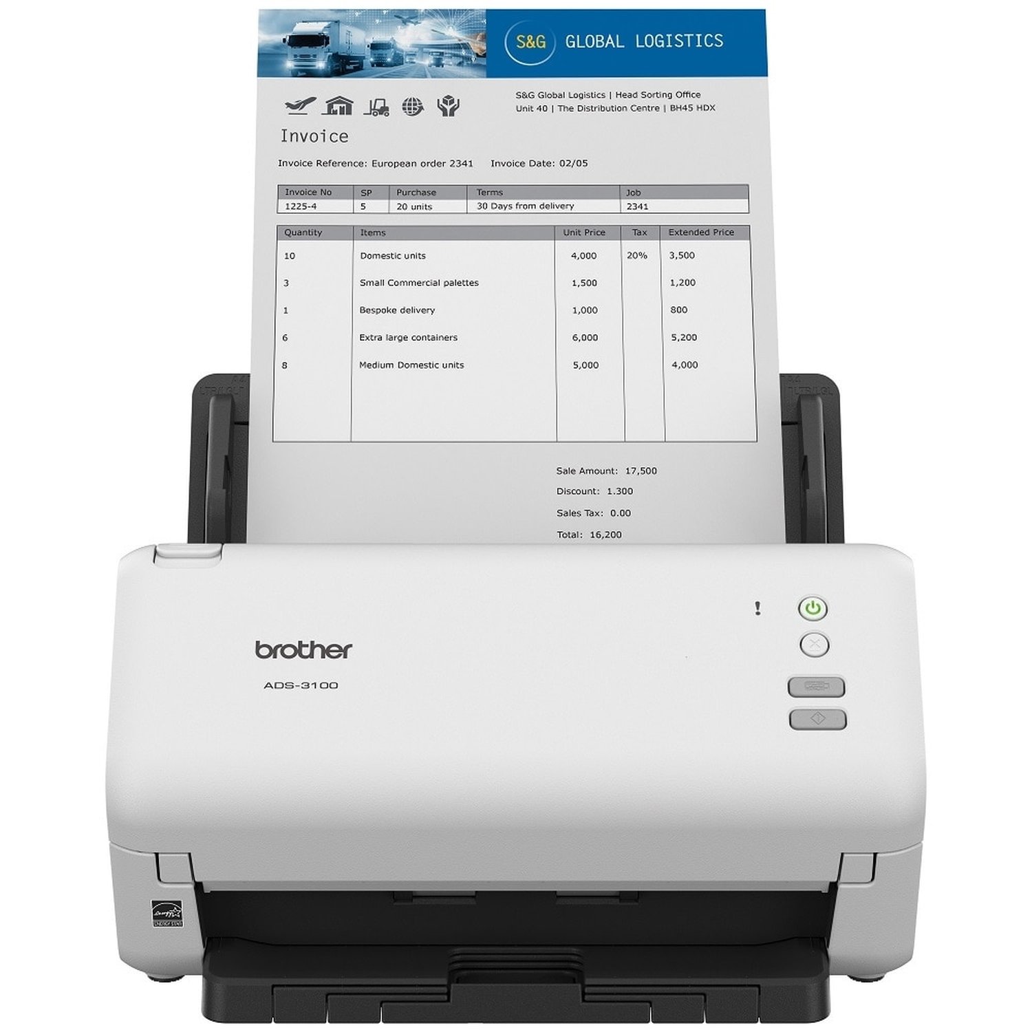 Scanner Brother ADS3100, Documentos, Duplex, 600 dpi, USB, Bivolt ...