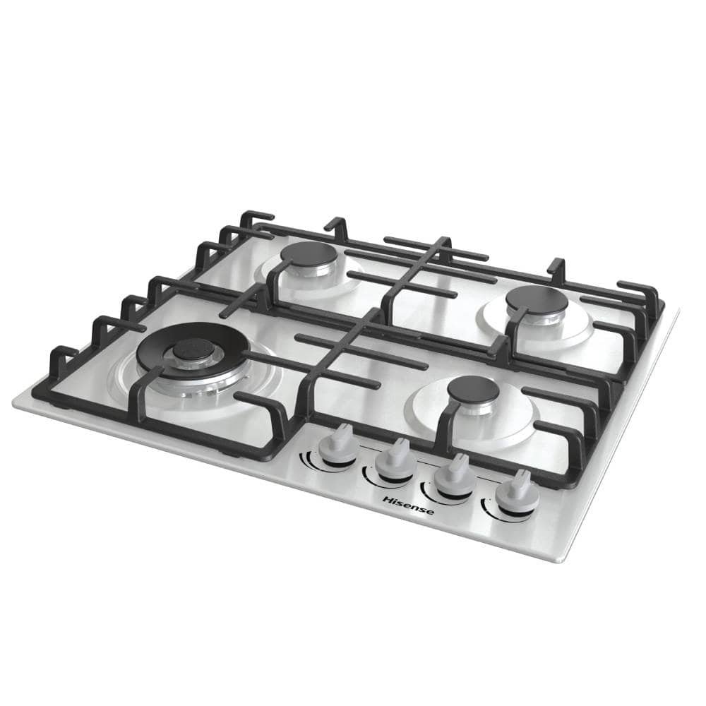 Cooktop a Gás 4 Bocas Hisense GM663XB - Acendimento Superautomático, Aço Inox, 220V