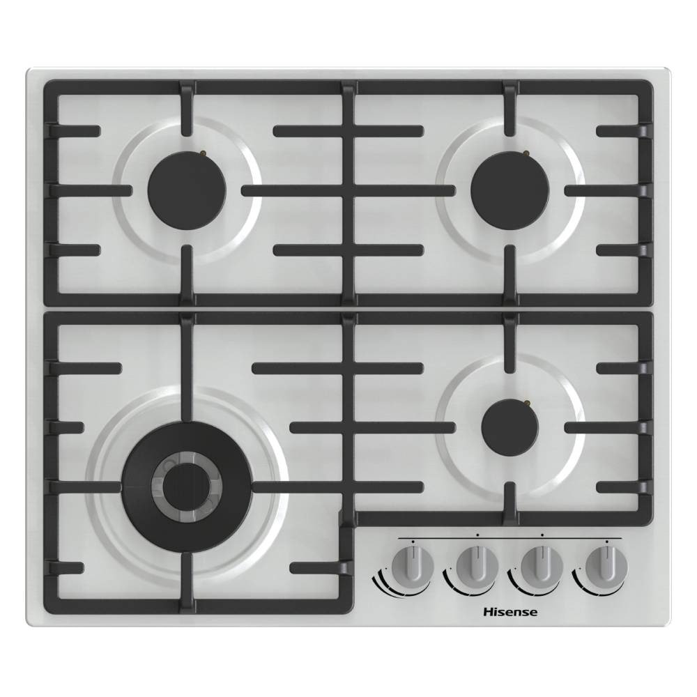 Cooktop a Gás 4 Bocas Hisense GM663XB - Acendimento Superautomático, Aço Inox, 220V