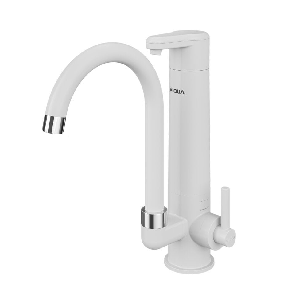 Torneira Cozinha Víqua Mesa Bica Móvel + Purificador Lagune Vitalite Branco