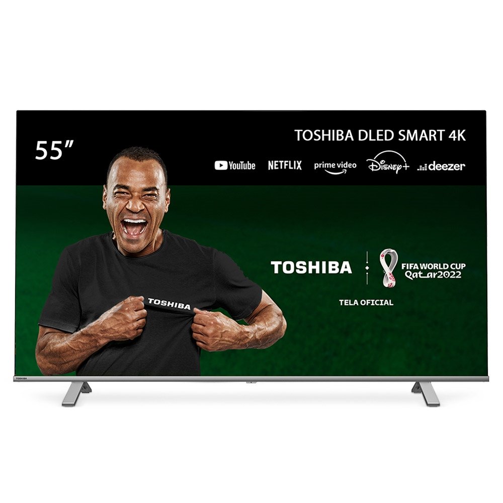 Smart TV DLED 55" Toshiba 55C350KB, 4K UHD, 3 HDMI, 2 USB, 60Hz