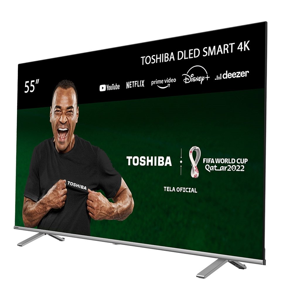Smart TV DLED 55" Toshiba 55C350KB, 4K UHD, 3 HDMI, 2 USB, 60Hz