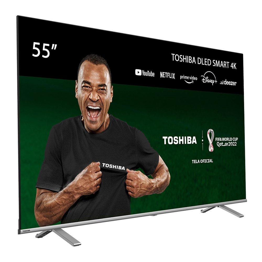 Smart TV DLED 55" Toshiba 55C350KB, 4K UHD, 3 HDMI, 2 USB, 60Hz