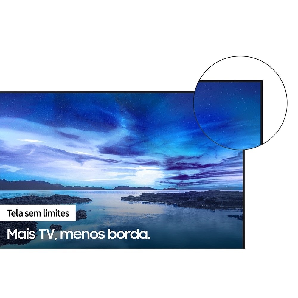 Smart TV 75" Samsung UN75AU7700GXZD 4K UHD HDR Crystal com Wi-Fi, 1 USB, 3 HDMI, Alexa Built In, Tela sem Limites, 60hz