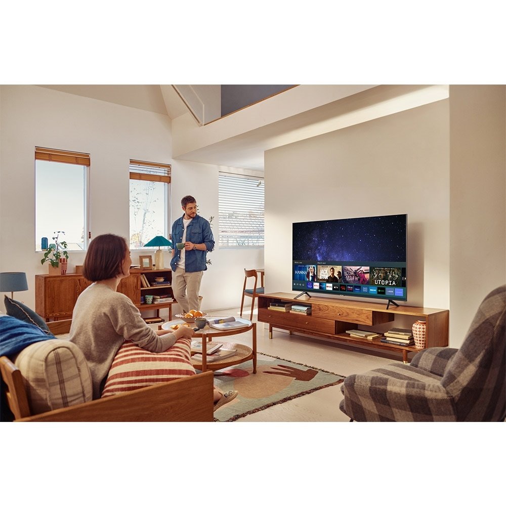 Smart TV 75" Samsung UN75AU7700GXZD 4K UHD HDR Crystal com Wi-Fi, 1 USB, 3 HDMI, Alexa Built In, Tela sem Limites, 60hz