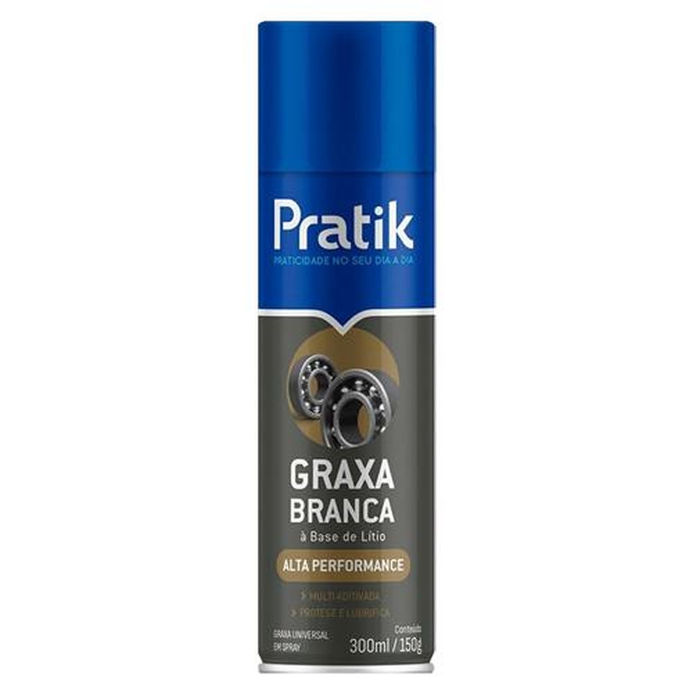 Graxa Pratik Lítio Branca Spray 300ml