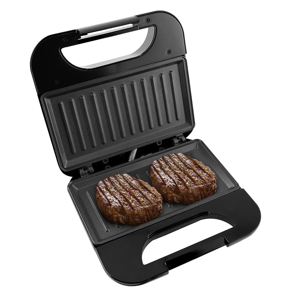 Sanduicheira/Grill Britânia Toast BGR01P, Base antiderrapante, 750W, Preto, 220V