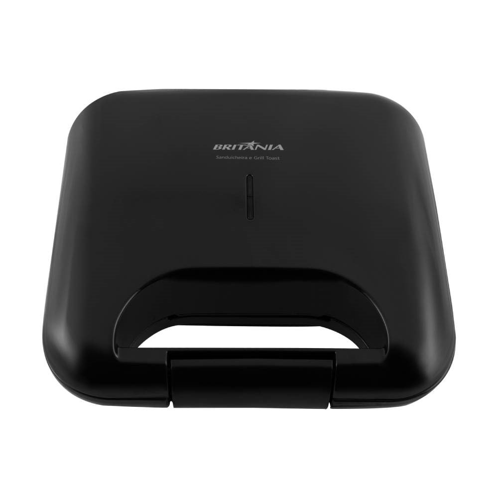 Sanduicheira/Grill Britânia Toast BGR01P, Base antiderrapante, 750W, Preto, 220V