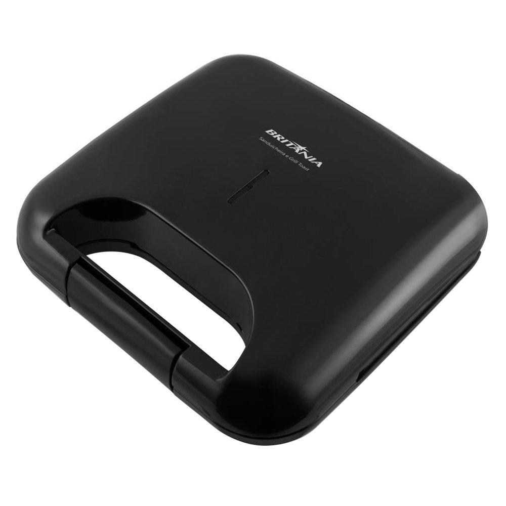 Sanduicheira/Grill Britânia Toast BGR01P, Base antiderrapante, 750W, Preto, 220V