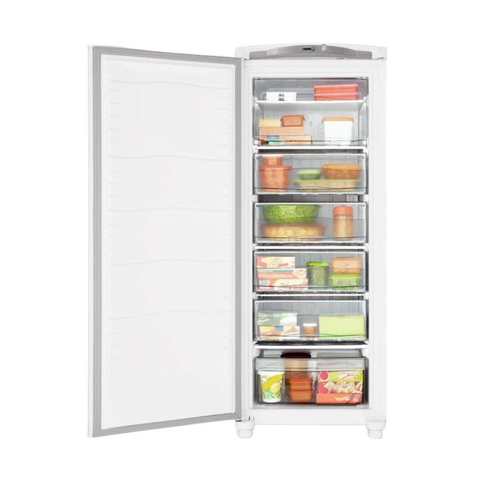Freezer Vertical Consul 231 Litros CVU26FB, Pés Ajustáveis, Branco, 110V