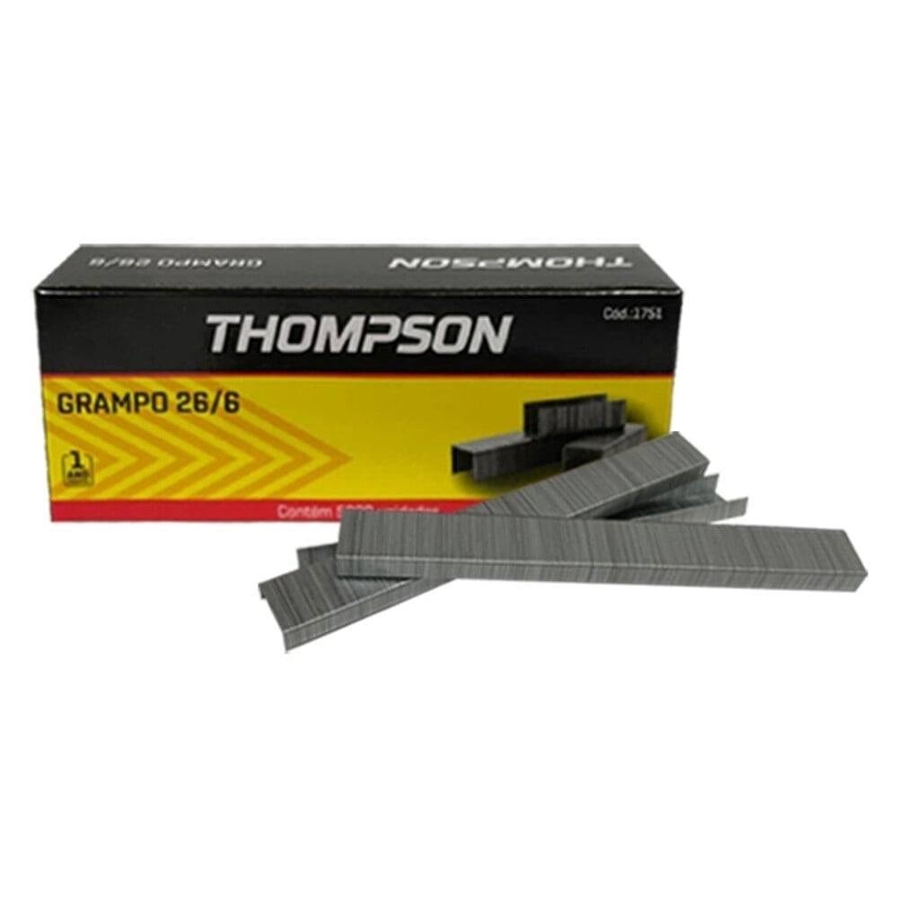Grampo Thompson para Grampeador Comum 26/6 com 500 Grampos