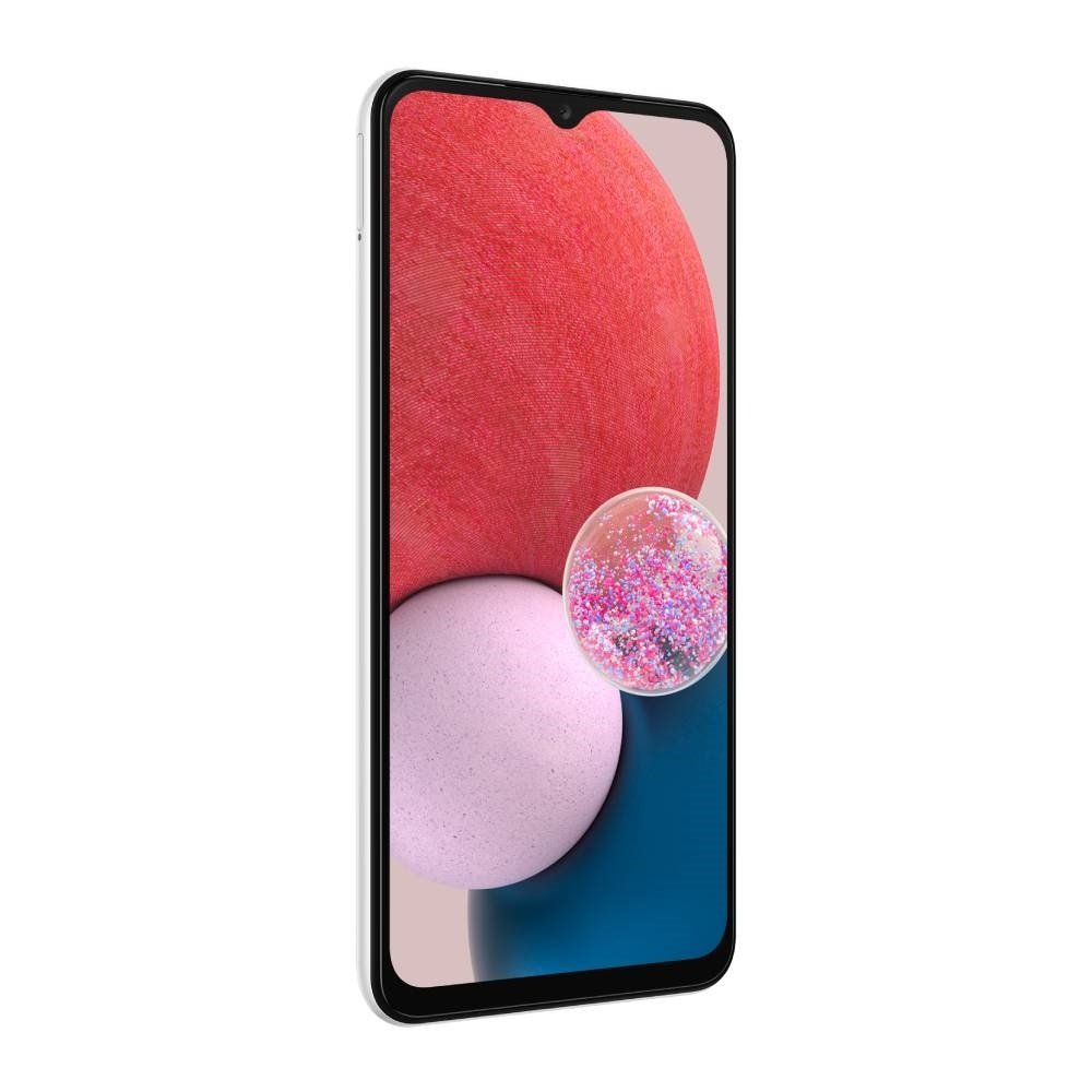 Smartphone Samsung Galaxy A13, Branco, Tela 6.6", 4G+Wi-Fi, And. 12, Câm. Tras. de 50+5+2+2MP, Frontal 8MP, 4GB RAM, 128GB
