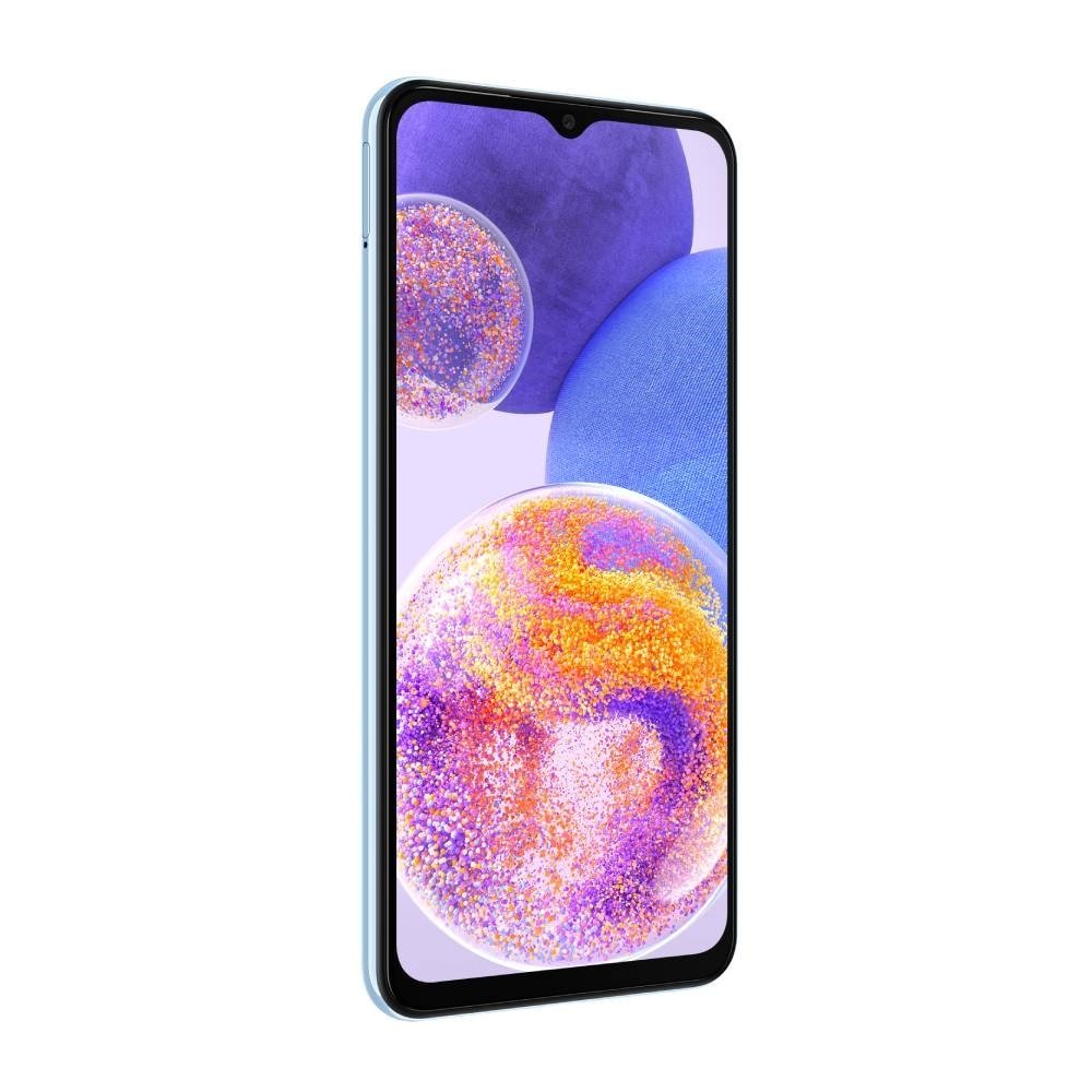 Smartphone Samsung Galaxy A23 Azul, Tela 6.6" - 4G+Wi-Fi+NFC, And. 12, Câm. Tras em 50+5+2+2MP, Frontal 8MP, 4GB RAM, 128GB