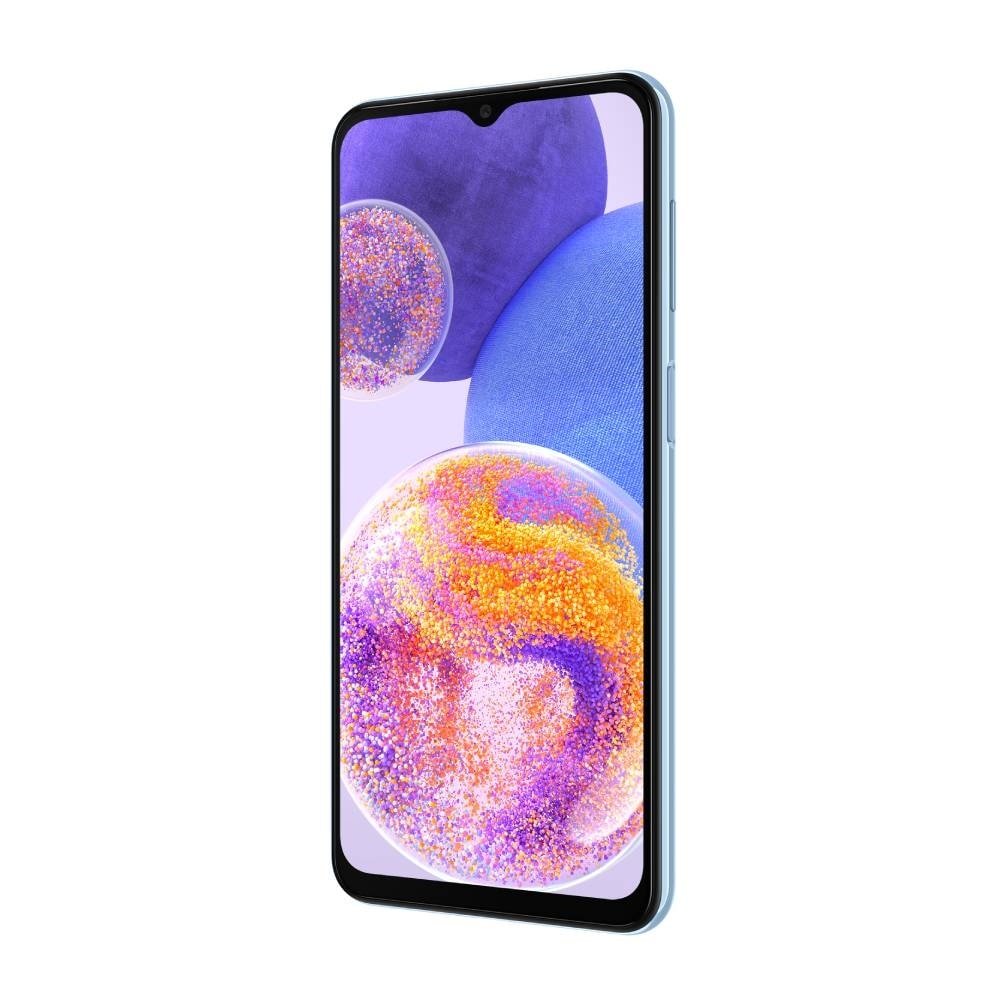Smartphone Samsung Galaxy A23 Azul, Tela 6.6" - 4G+Wi-Fi+NFC, And. 12, Câm. Tras em 50+5+2+2MP, Frontal 8MP, 4GB RAM, 128GB