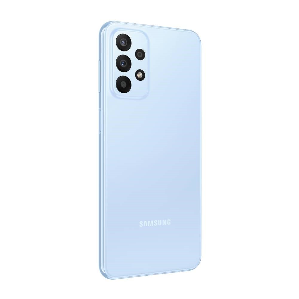 Smartphone Samsung Galaxy A23 Azul, Tela 6.6" - 4G+Wi-Fi+NFC, And. 12, Câm. Tras em 50+5+2+2MP, Frontal 8MP, 4GB RAM, 128GB