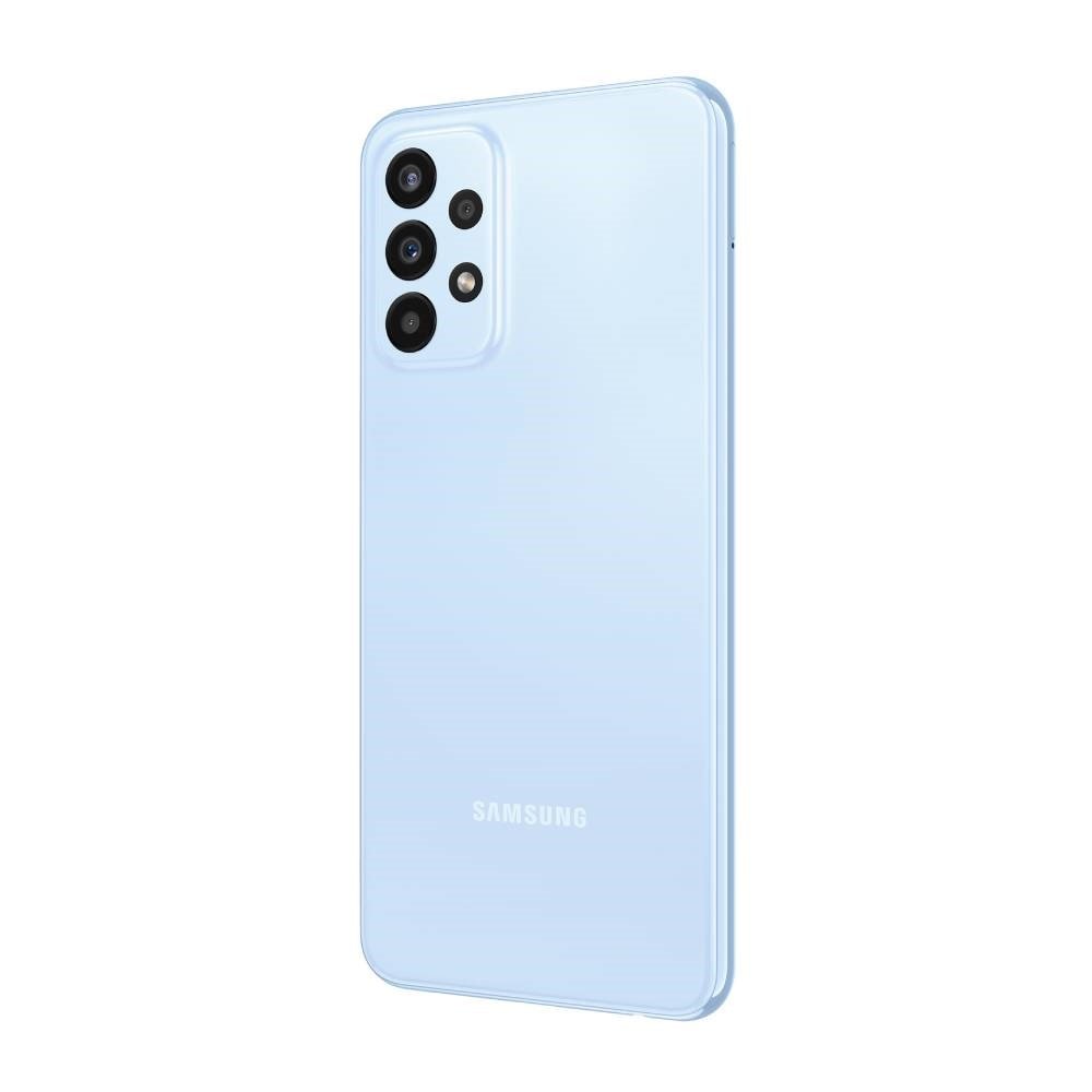 Smartphone Samsung Galaxy A23 Azul, Tela 6.6" - 4G+Wi-Fi+NFC, And. 12, Câm. Tras em 50+5+2+2MP, Frontal 8MP, 4GB RAM, 128GB