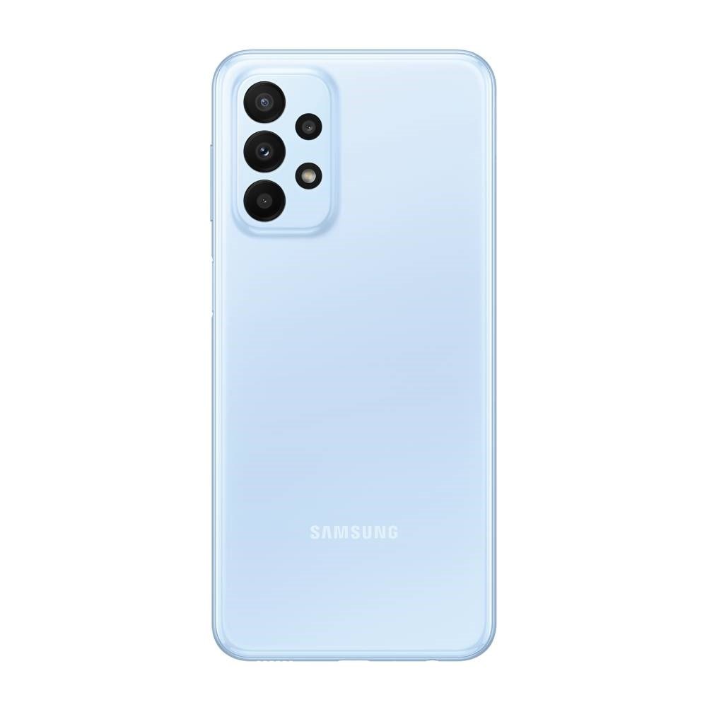 Smartphone Samsung Galaxy A23 Azul, Tela 6.6" - 4G+Wi-Fi+NFC, And. 12, Câm. Tras em 50+5+2+2MP, Frontal 8MP, 4GB RAM, 128GB