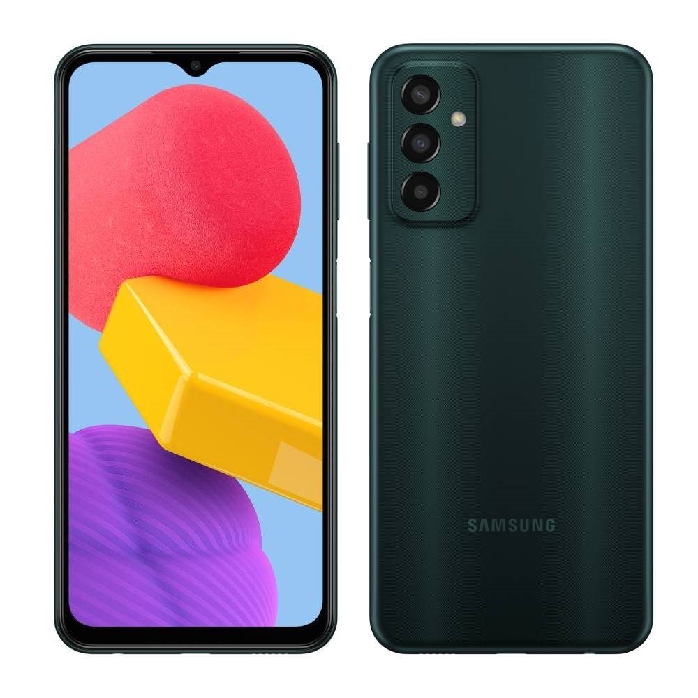 Smartphone Samsung Galaxy M13 Verde, Tela 6.6", 4G+Wi-Fi, And. 12, Câm. Tras. de 50+5+2MP, Frontal de 8MP, 4GB RAM, 128GB