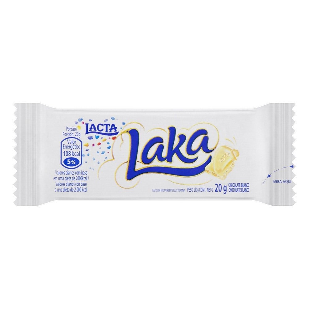 Chocolate Laka 20g - Embalagem com 20 Unidades