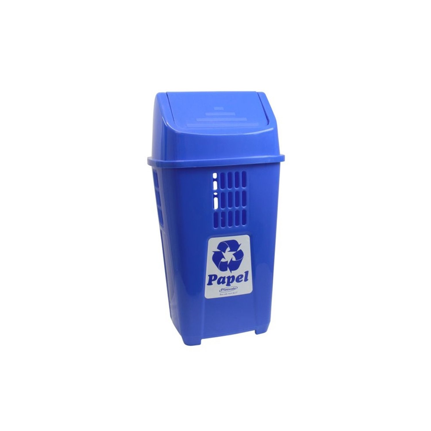 Lixeira Plástica 50L Basculante Coleta Seletiva Para Papel Plasvale