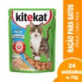 Ração Kitekat Peixe Adulto 70g - Embalagem com 24 Unidades