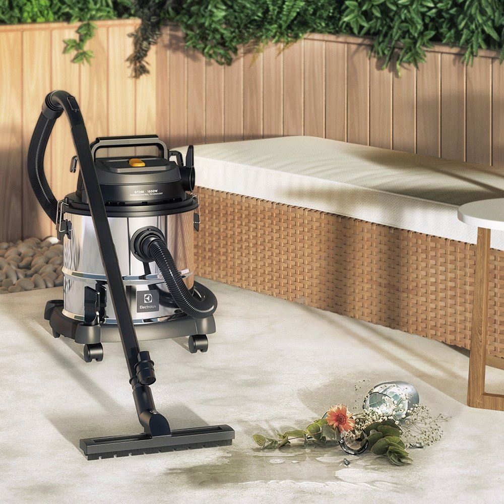 Aspirador de Pó e Água Electrolux GT20I | 20 Litros, 1800W, com Fio, Inox, 110V