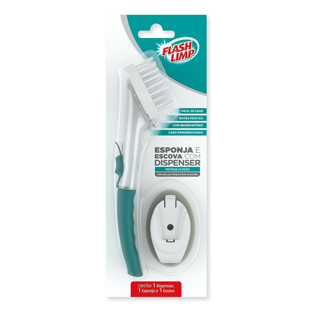Esponja E Escova com Dispenser Conjunto