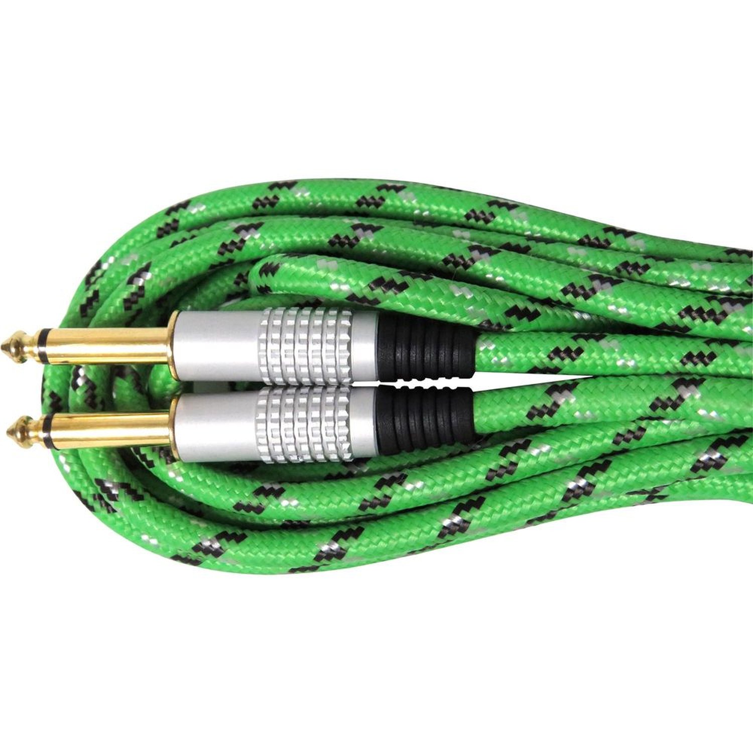 Cabo Guitarra P10 x P10 5m Cbgu0004 Verde Têxtil Storm