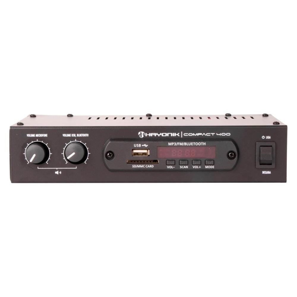 Amplificador Hayonik Compact 400 40W Rms Com Bluetooth Un.Venda: Pc/1