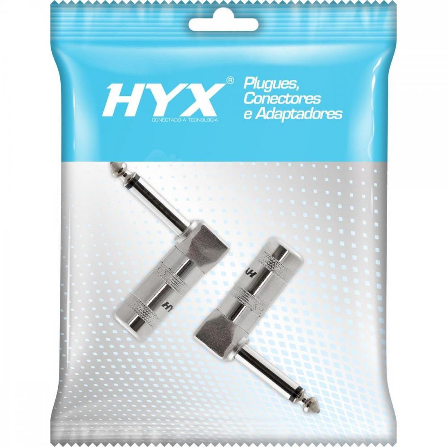 Conector P10 Mono 90º Niquelado HJ029M HYX Un.Venda: MVA/2
