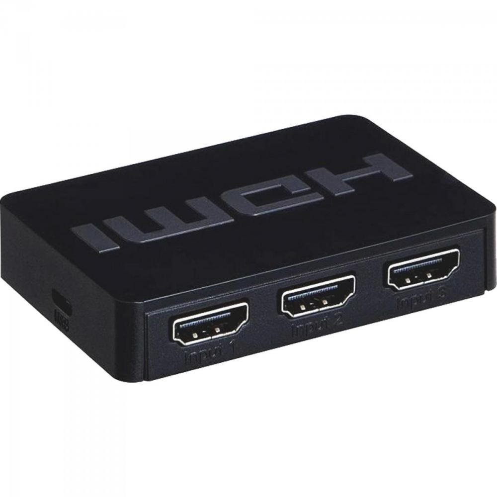 Chave Seletora Hdmi 3x1 Chsl0006 Preto Storm