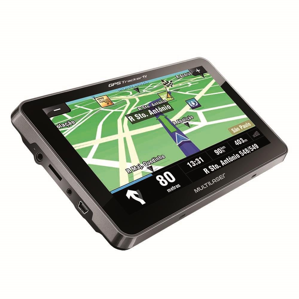 GPS LCD 7 Pol. Touch Tv Digital Rádio FM Tts E-Book Multilaser - GP038
