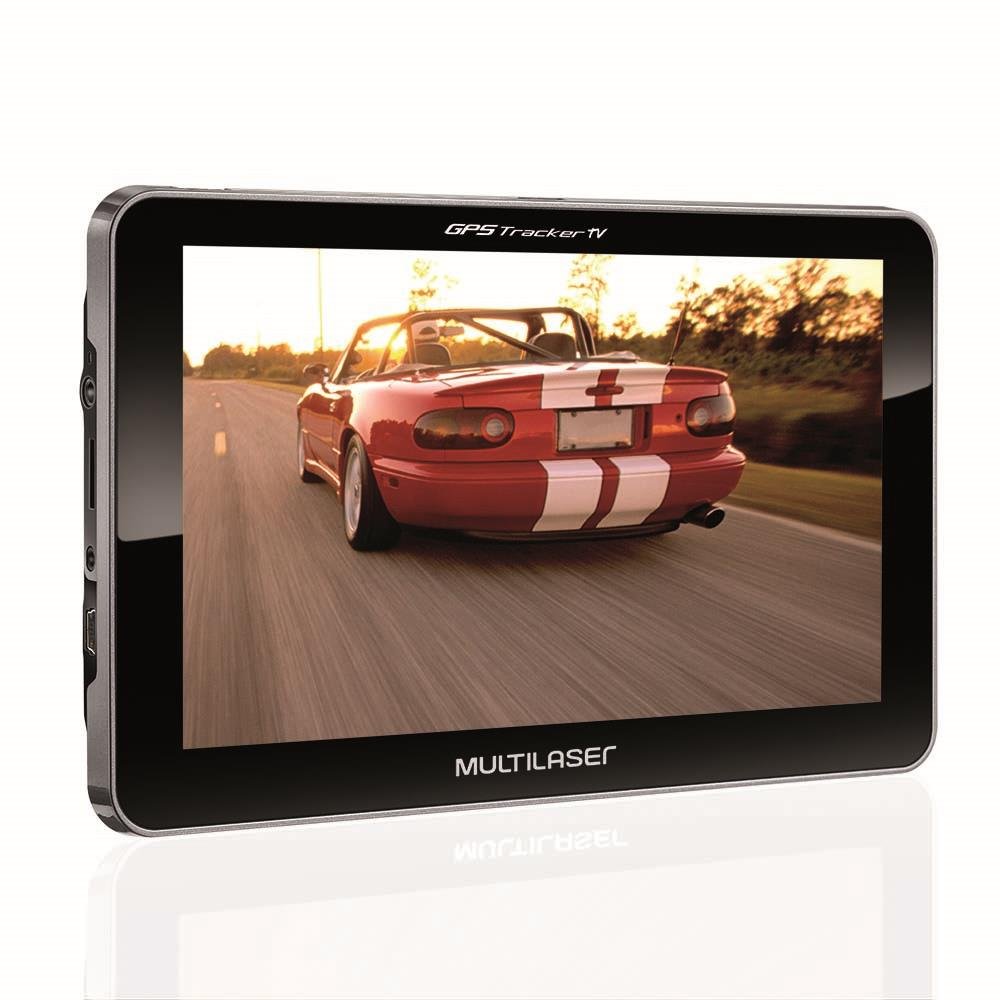 GPS LCD 7 Pol. Touch Tv Digital Rádio FM Tts E-Book Multilaser - GP038