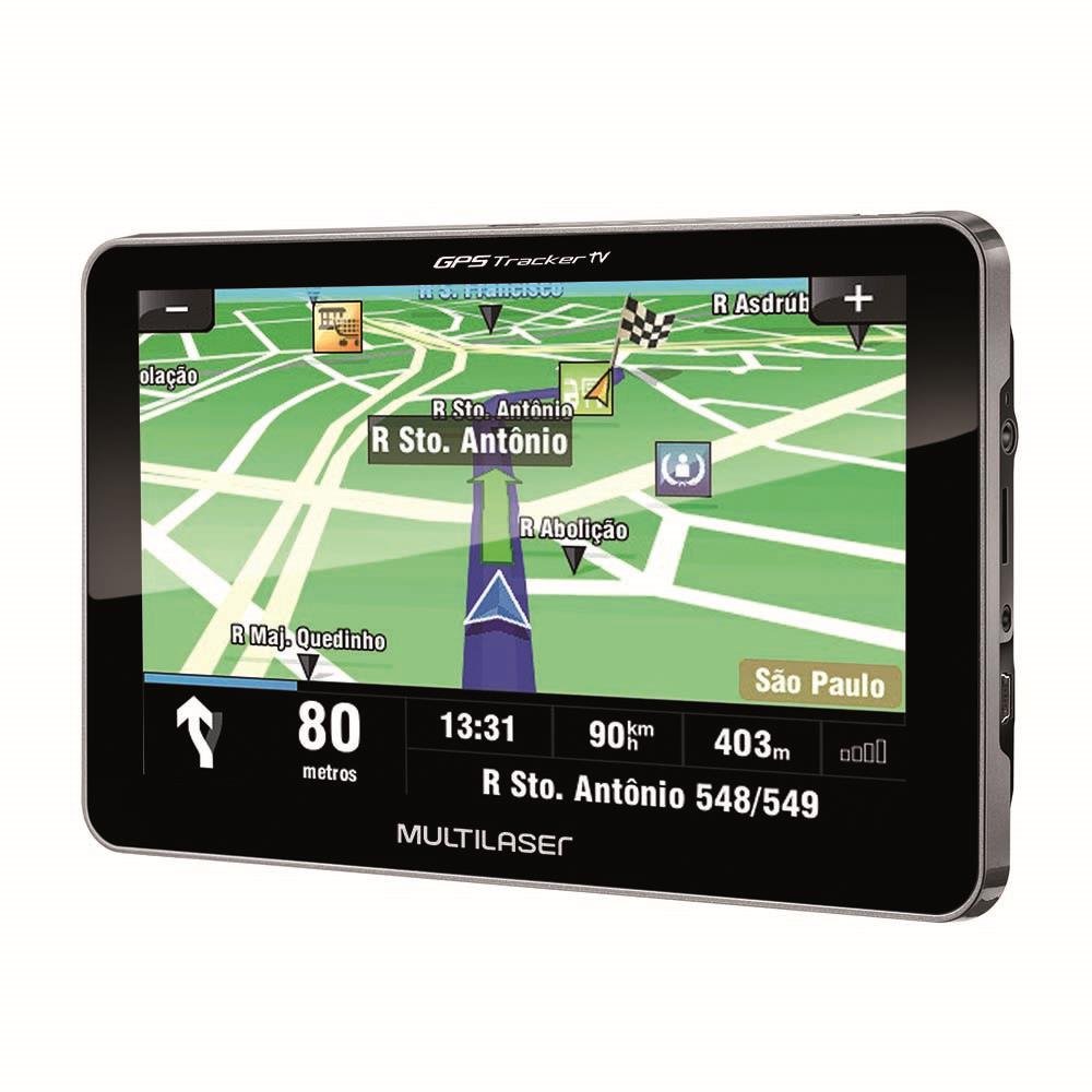 GPS LCD 7 Pol. Touch Tv Digital Rádio FM Tts E-Book Multilaser - GP038